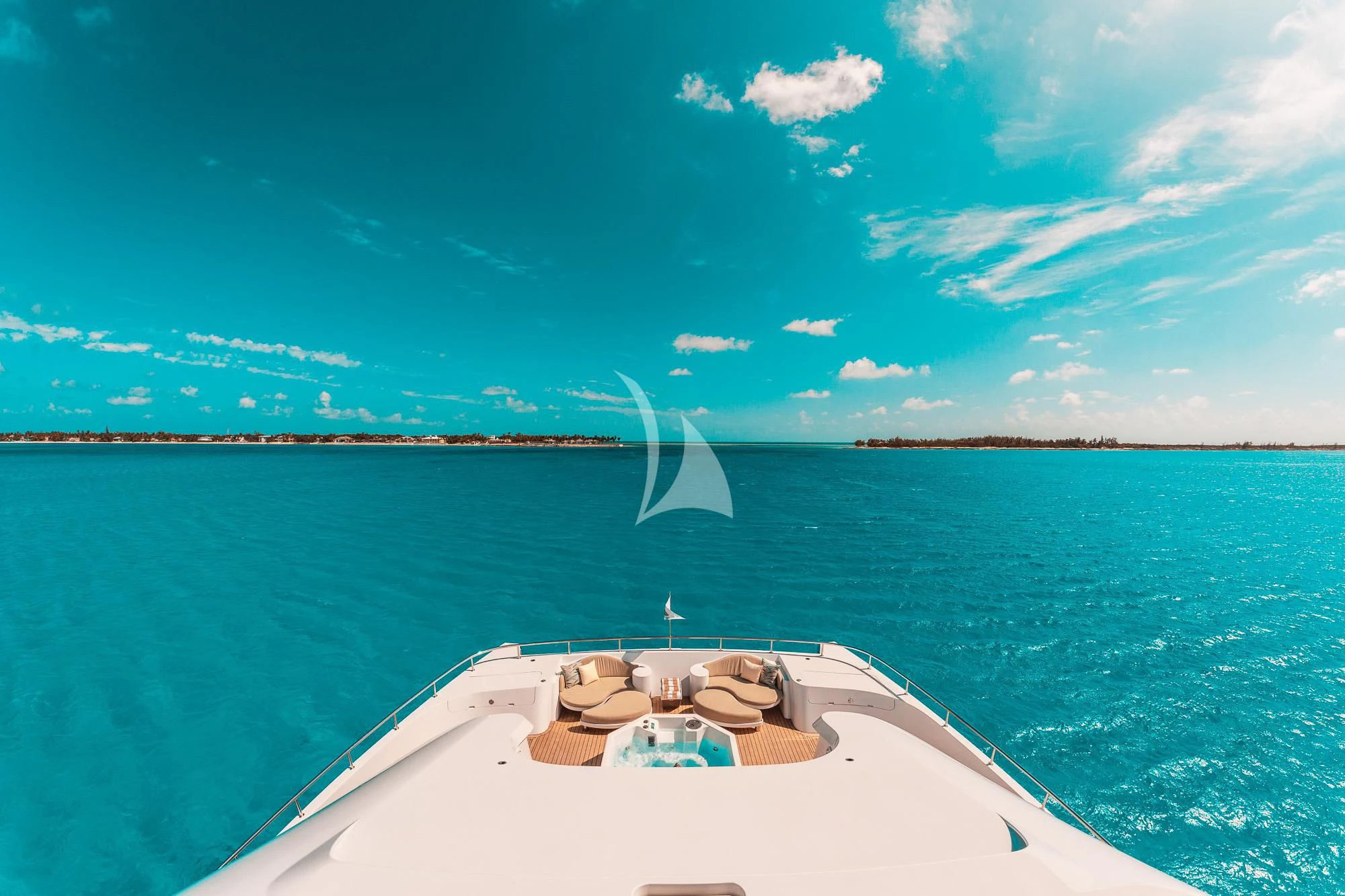 a boat on the water aboard SAMARA Yacht for Charter