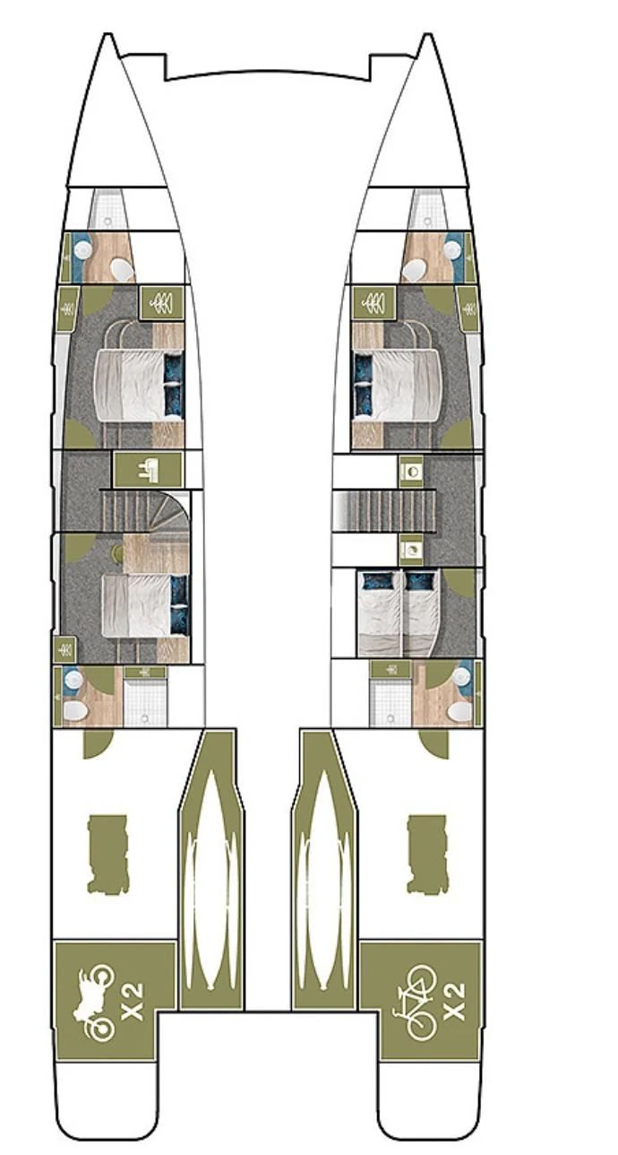 diagram, engineering drawing aboard SAMARA Yacht for Charter