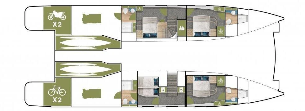diagram aboard SAMARA Yacht for Charter