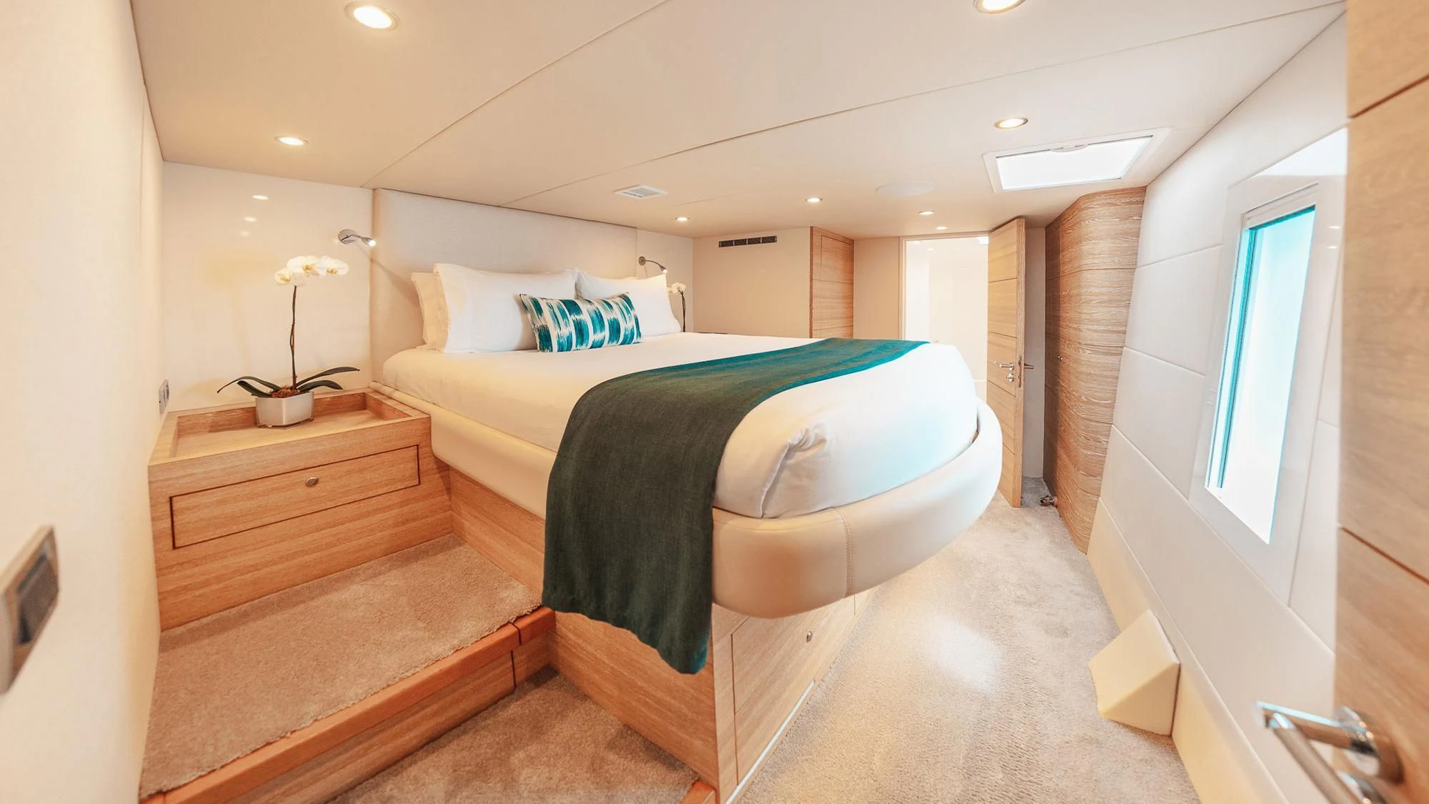 a large bathroom with a large tub aboard SAMARA Yacht for Charter