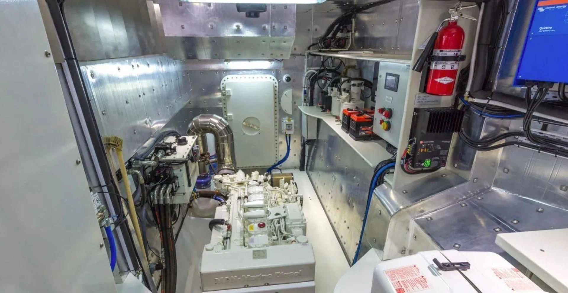 a machine with a blue light aboard SAMARA Yacht for Charter