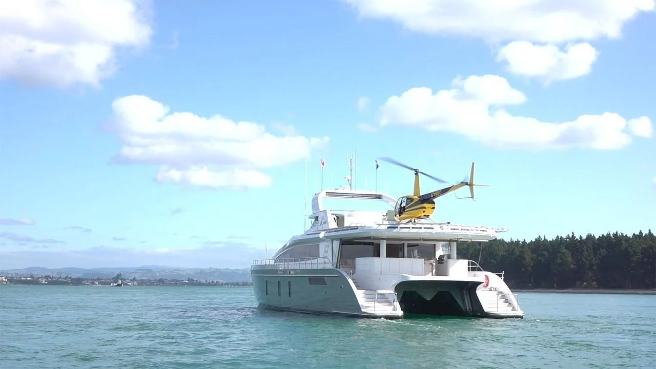 a boat on the water aboard SAMARA Yacht for Charter