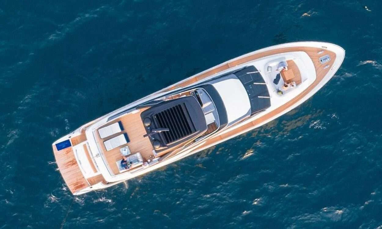 a high angle view of a house aboard OCTAVE Yacht for Sale