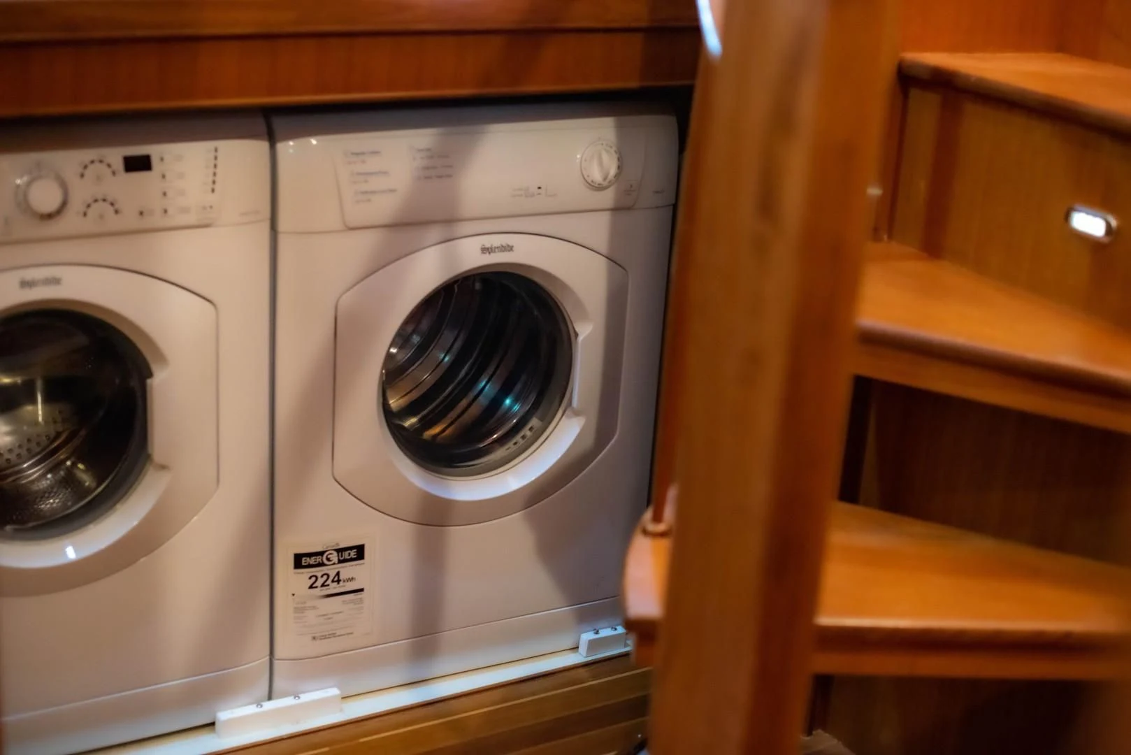 a white washing machine aboard VK Yacht for Sale