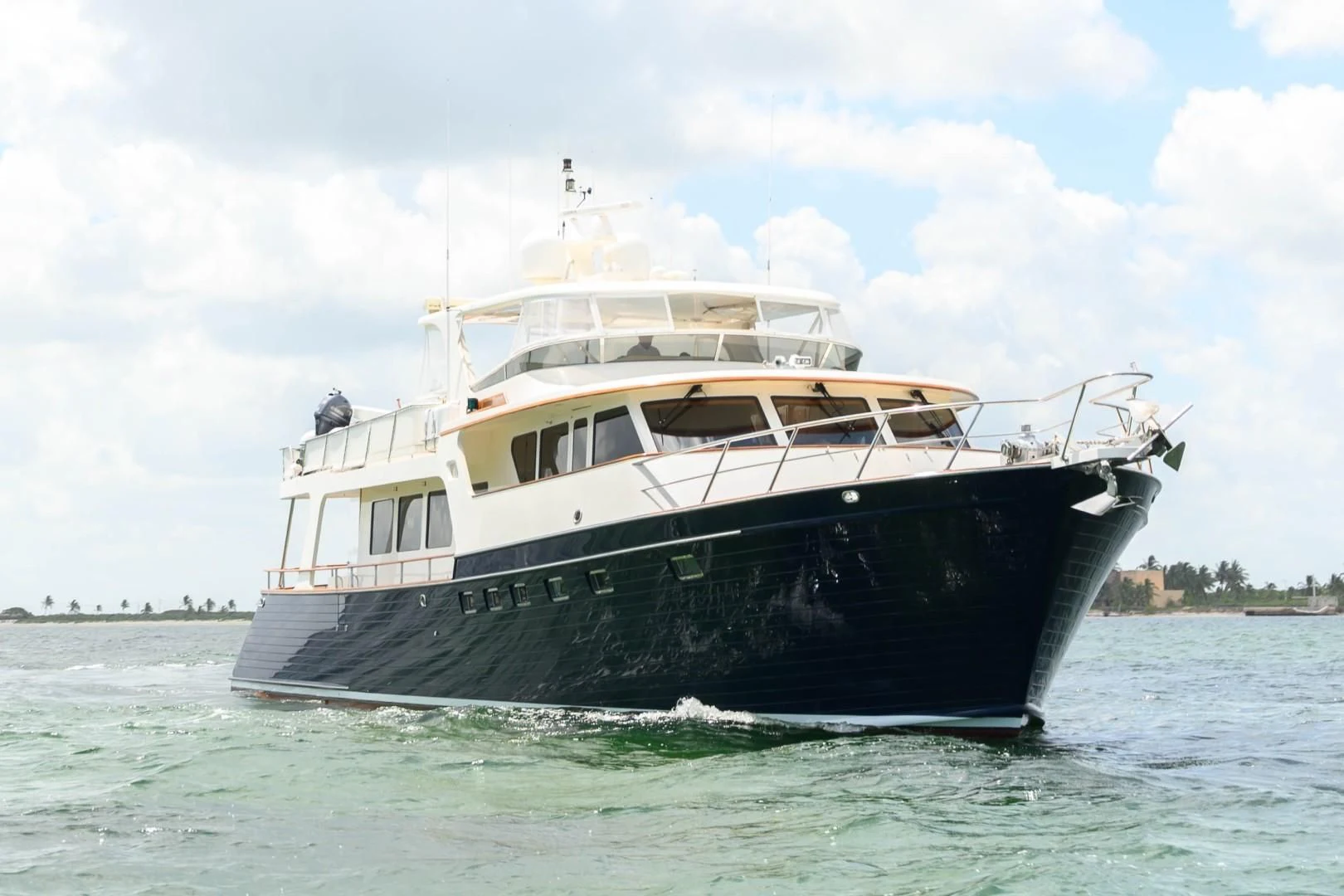 a boat in the water aboard VK Yacht for Sale