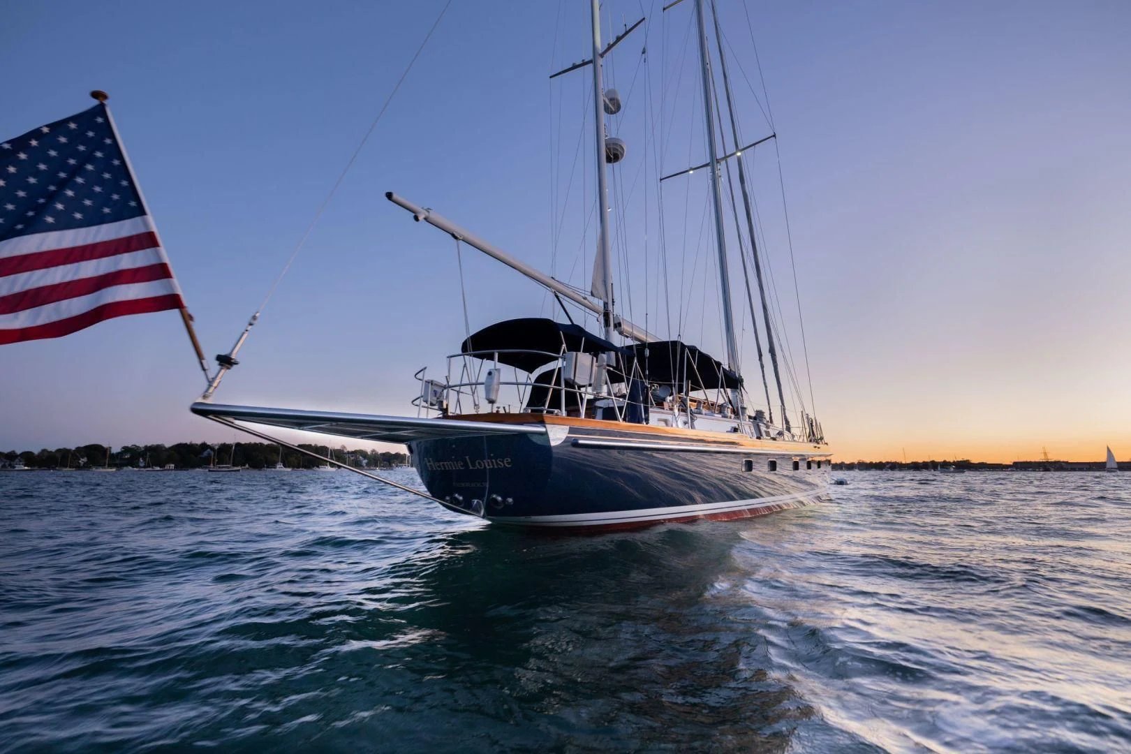 a boat on the water aboard HERMIE LOUISE Yacht for Sale