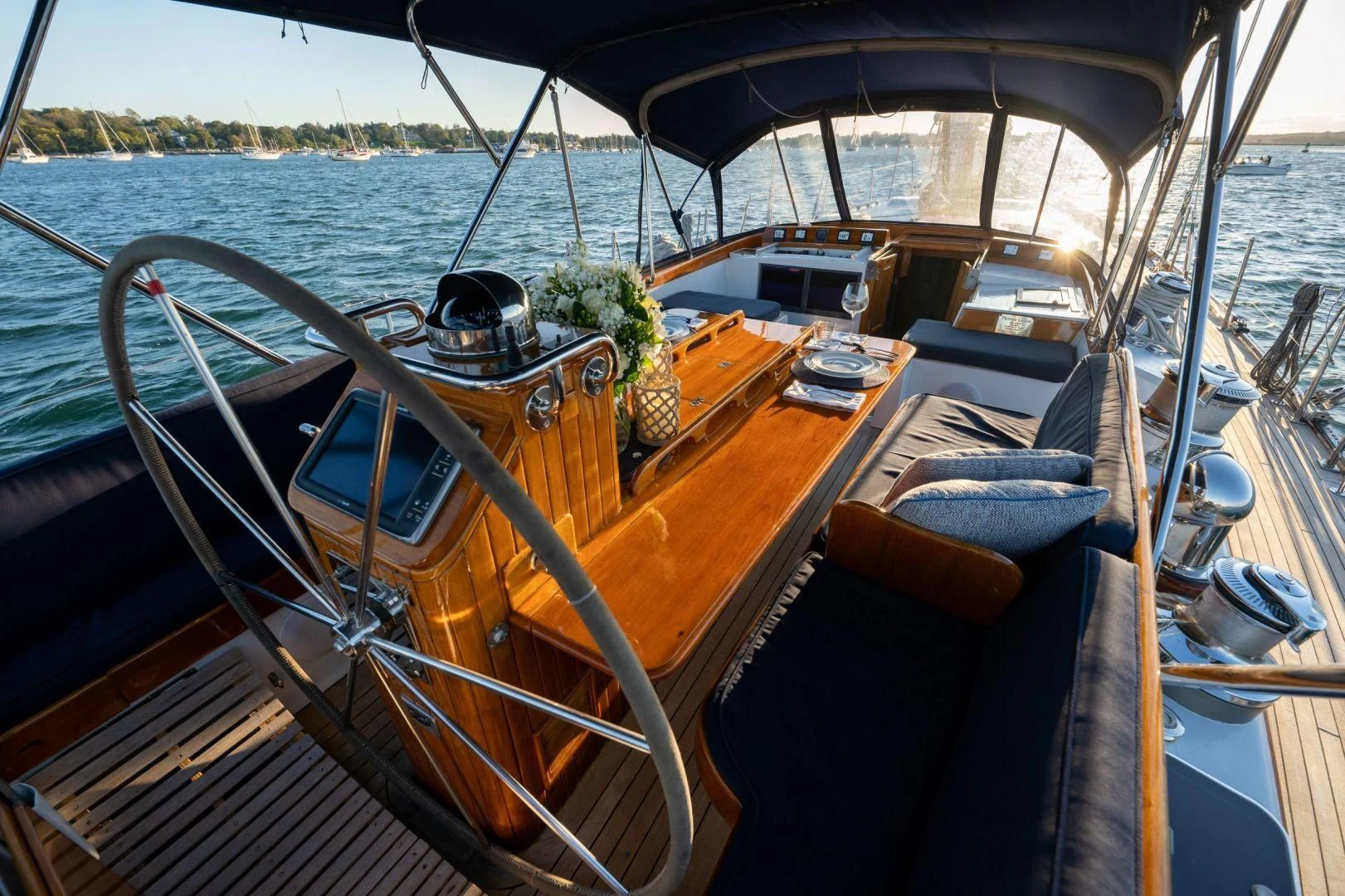 a boat on the water aboard HERMIE LOUISE Yacht for Sale