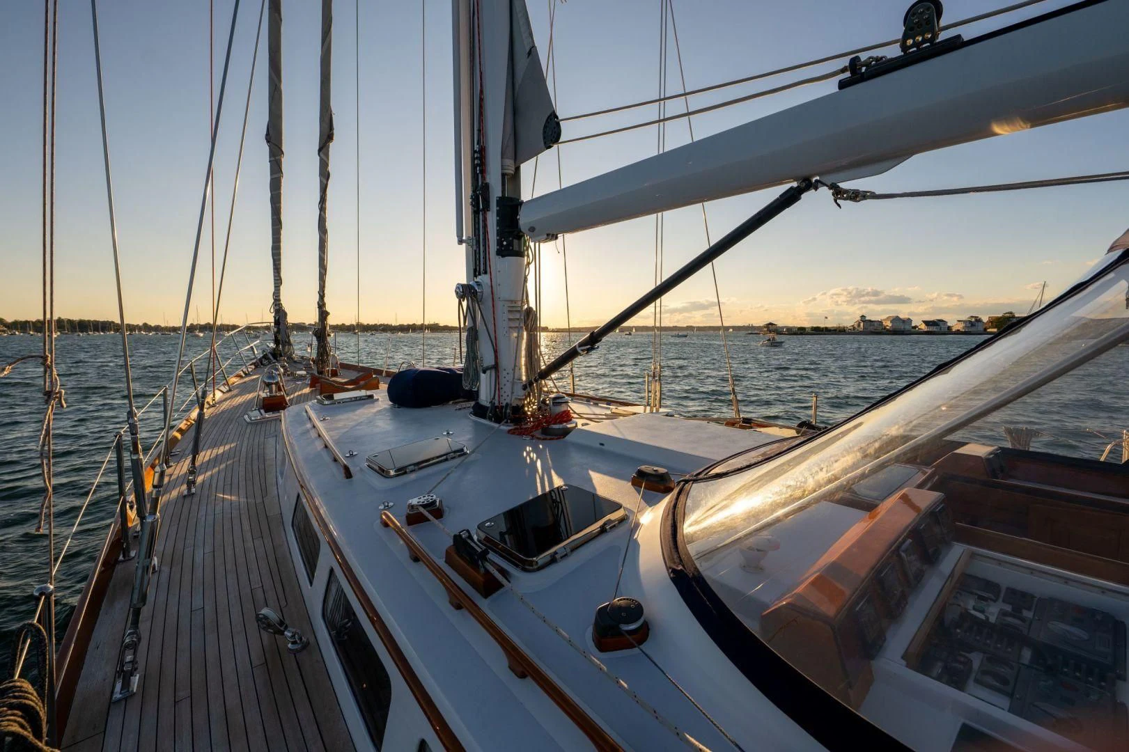 a boat on the water aboard HERMIE LOUISE Yacht for Sale