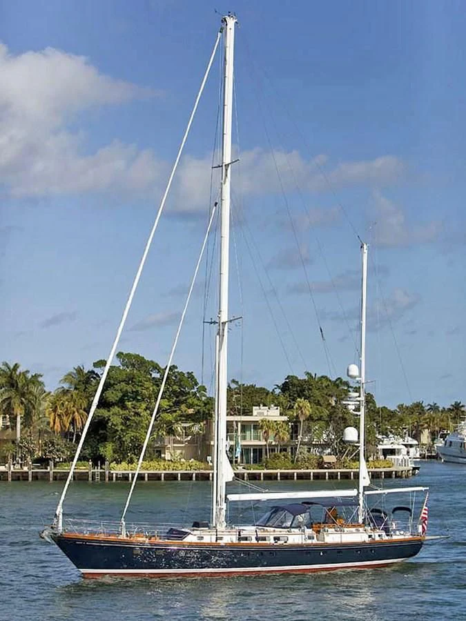 a sailboat on the water aboard HERMIE LOUISE Yacht for Sale