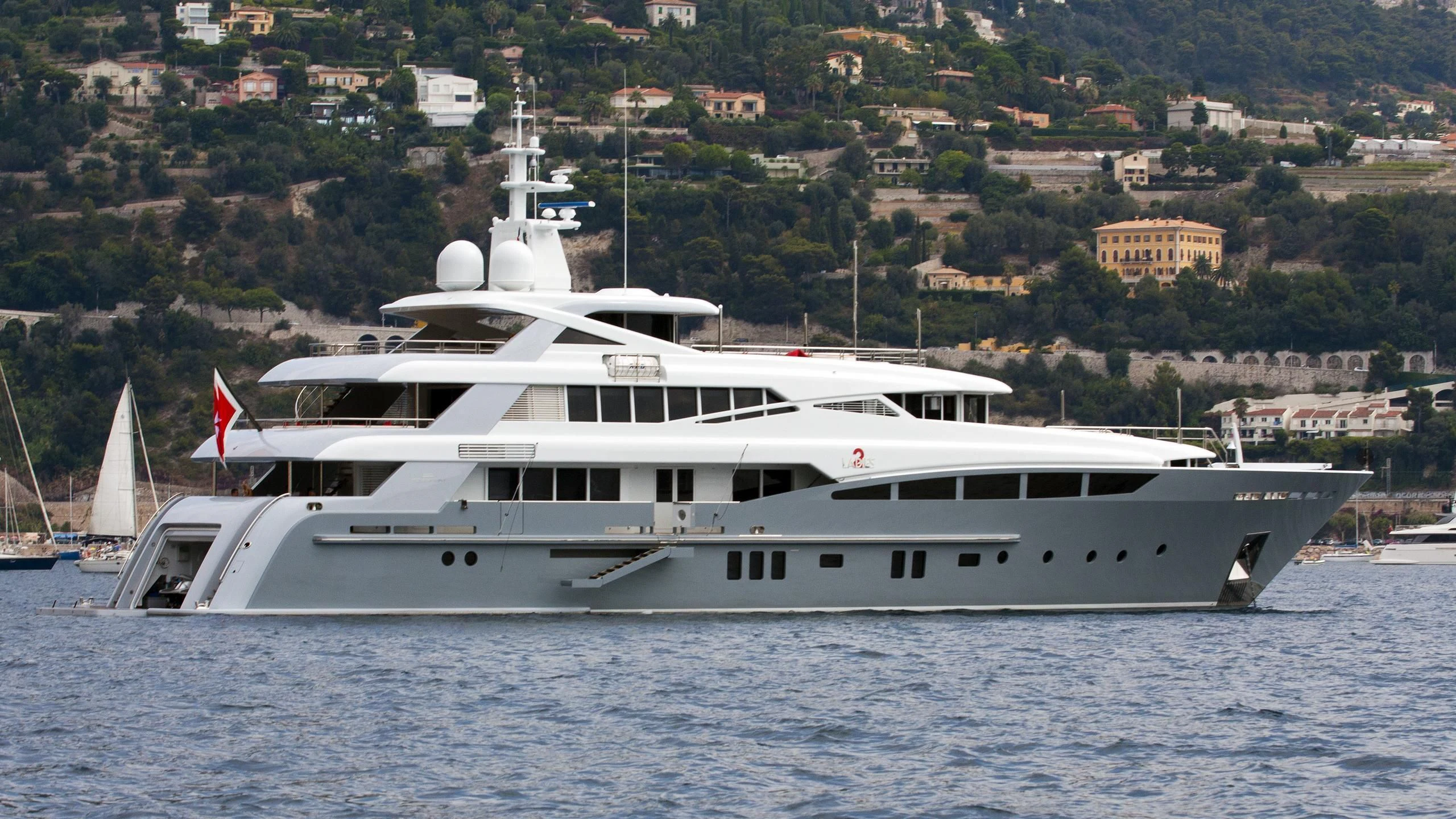 a large white boat in the water aboard 2 LADIES Yacht for Sale