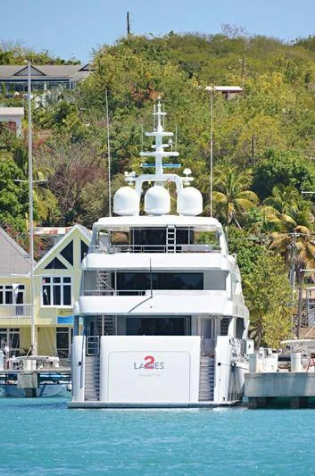 a large white boat in the water aboard 2 LADIES Yacht for Sale