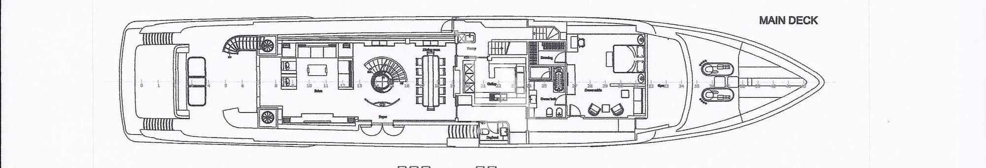 diagram, engineering drawing aboard 2 LADIES Yacht for Sale