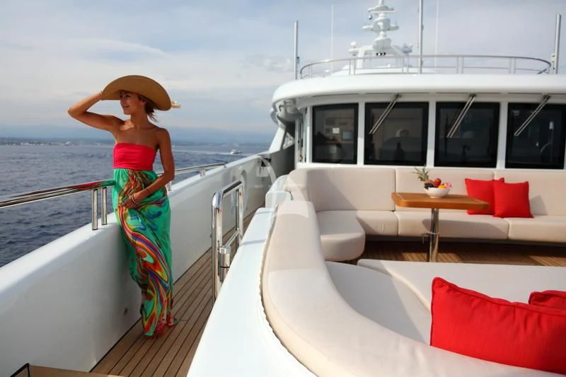a person on a boat aboard 2 LADIES Yacht for Sale