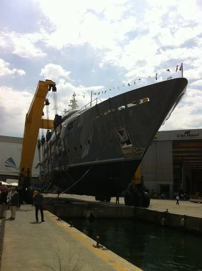 a large ship docked aboard 2 LADIES Yacht for Sale
