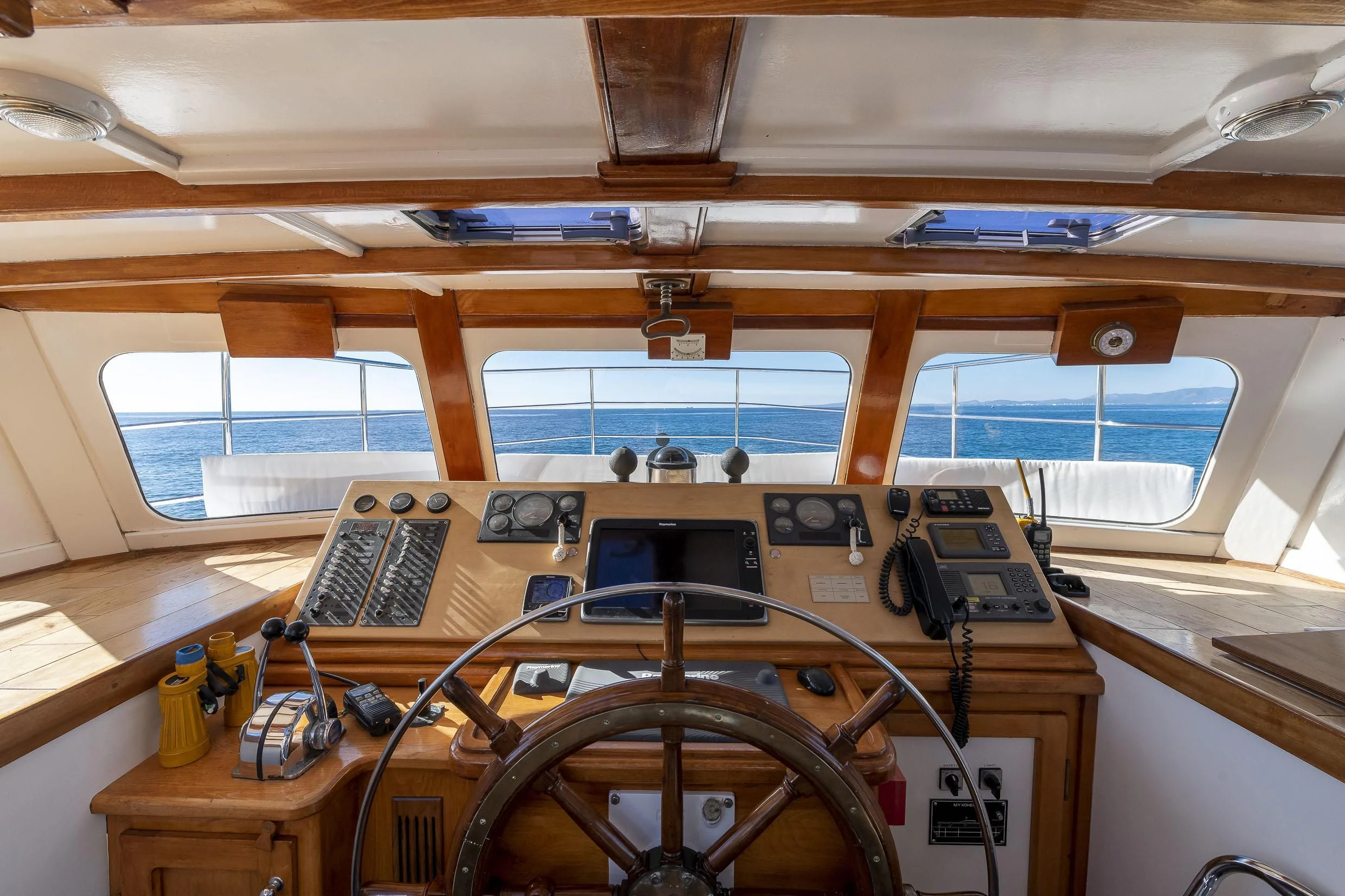 inside of a space ship aboard 2 LADIES Yacht for Sale