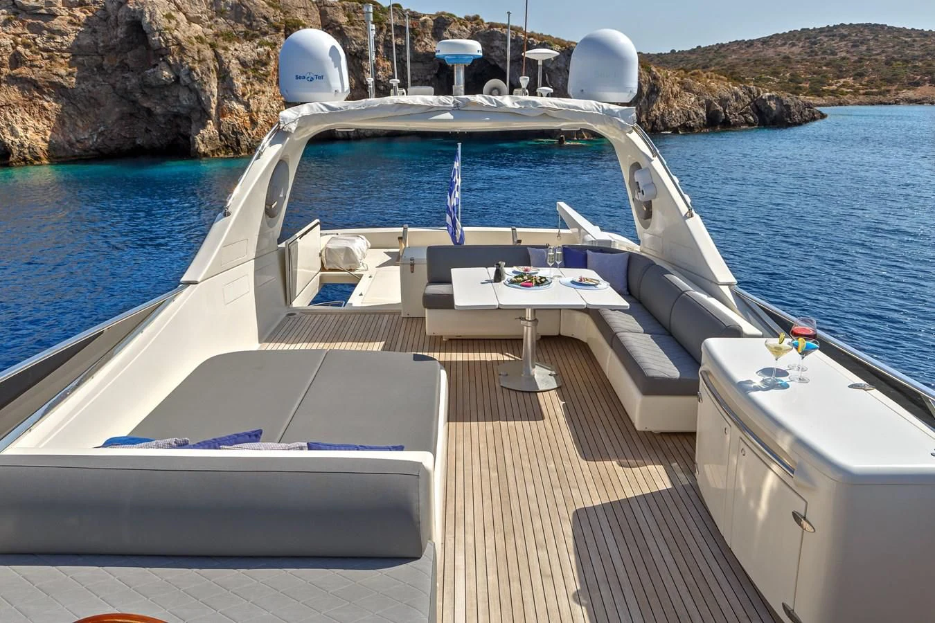 a boat on the water aboard VYNO Yacht for Sale