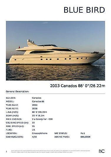 text aboard VYNO Yacht for Sale