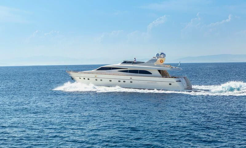 a boat on the water aboard VYNO Yacht for Sale