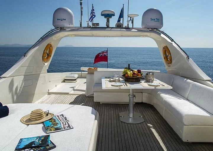 a boat on the water aboard VYNO Yacht for Sale