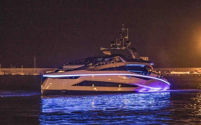 a yacht on the water aboard LA VIE Yacht for Sale