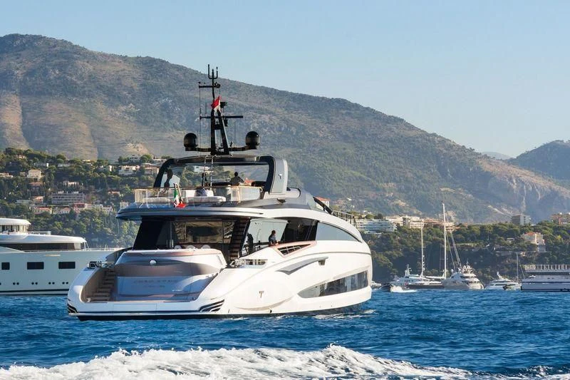 a boat on the water aboard LA VIE Yacht for Sale