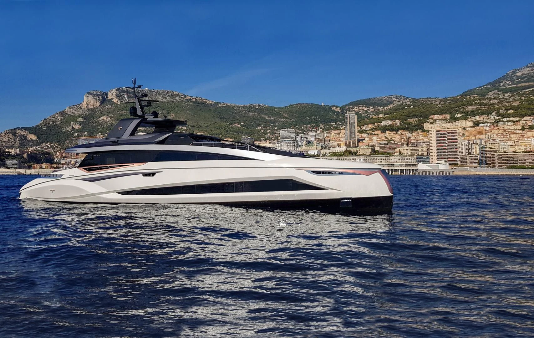 a boat on the water aboard LA VIE Yacht for Sale
