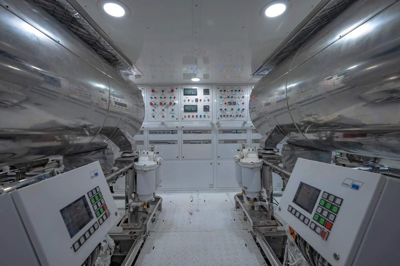 a large room with machinery aboard LA VIE Yacht for Sale