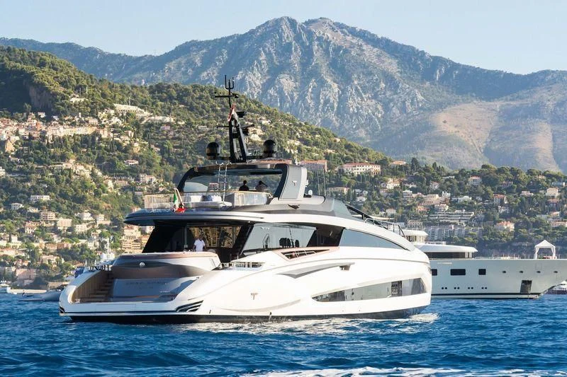 a boat on the water aboard LA VIE Yacht for Sale