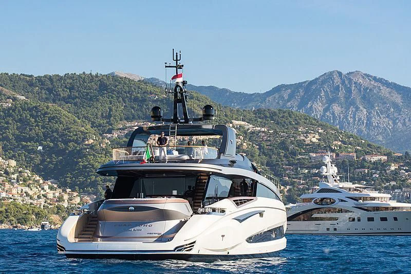 a boat in the water aboard LA VIE Yacht for Sale