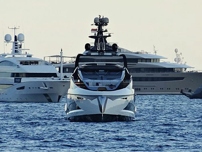 a boat and a boat in the water aboard LA VIE Yacht for Sale