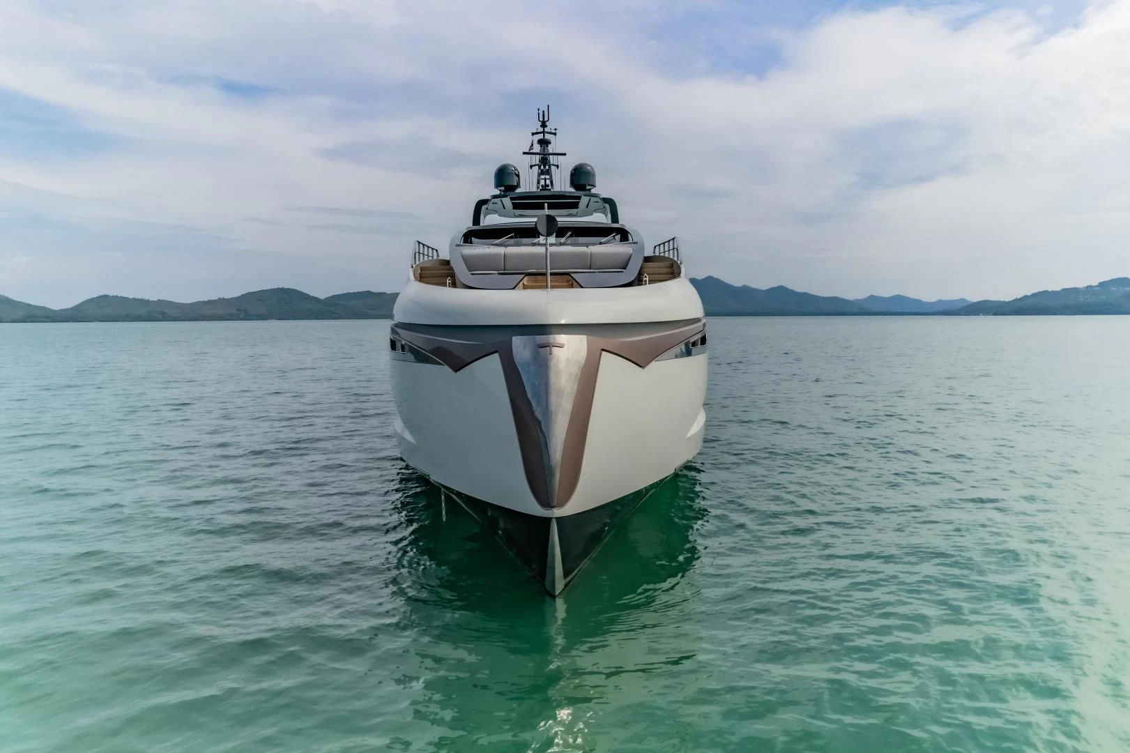a boat in the water aboard LA VIE Yacht for Sale