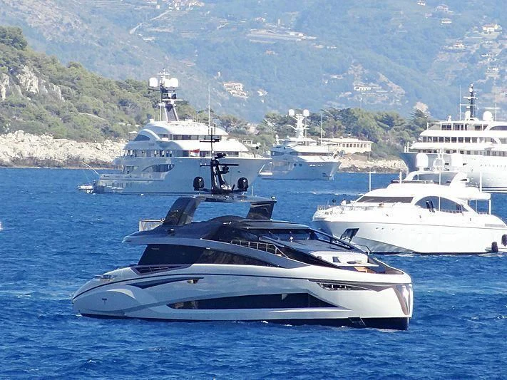 a group of boats in the water aboard LA VIE Yacht for Sale
