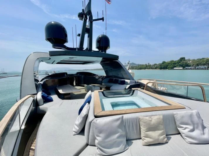 a boat on the water aboard LA VIE Yacht for Sale
