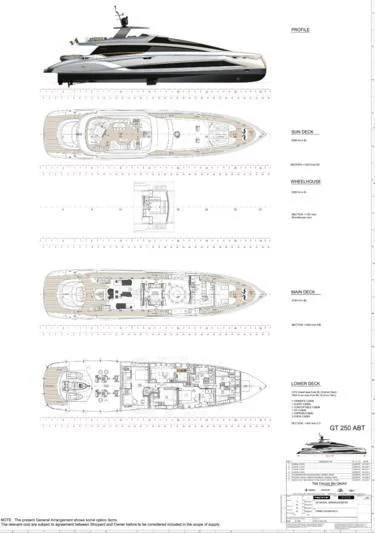 diagram aboard LA VIE Yacht for Sale