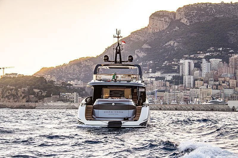 a boat on the water aboard LA VIE Yacht for Sale