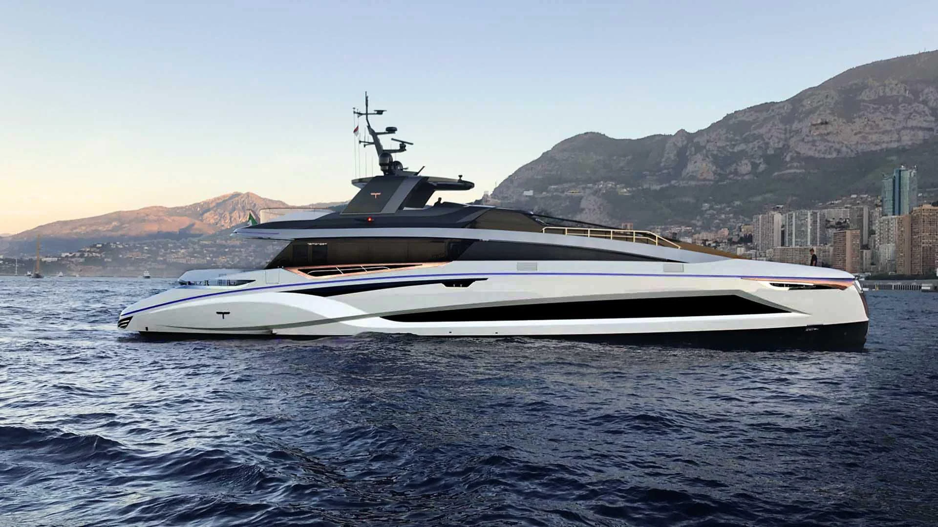 a boat on the water aboard LA VIE Yacht for Sale