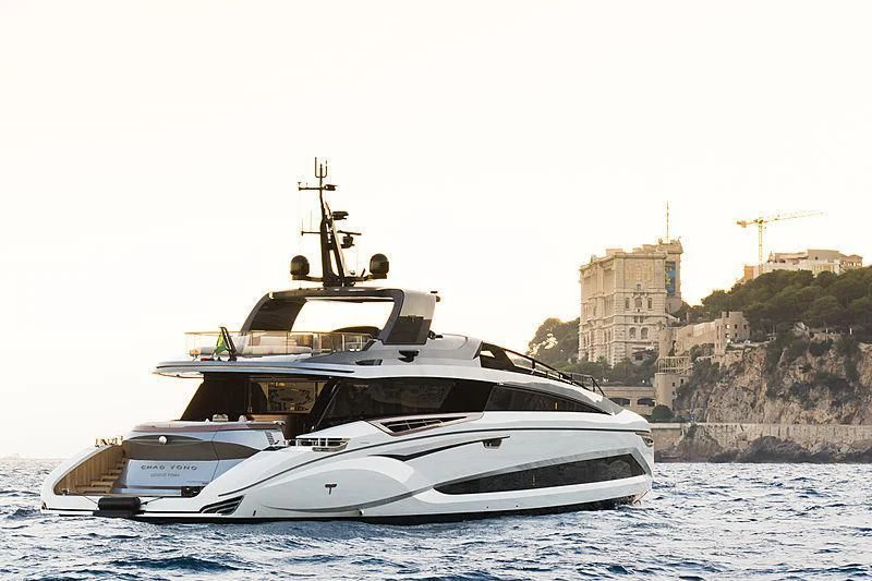 a boat on the water aboard LA VIE Yacht for Sale