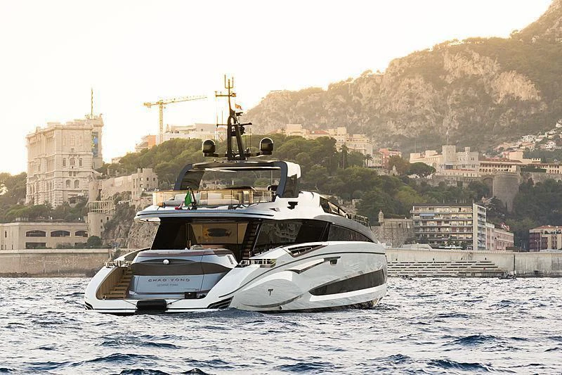 a boat on the water aboard LA VIE Yacht for Sale