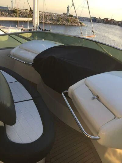 a boat on the water aboard AEGINA Yacht for Sale