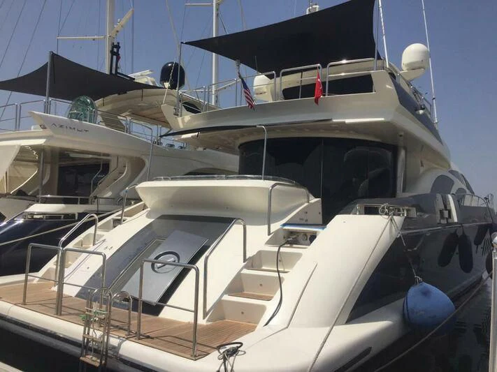 a boat on the water aboard AEGINA Yacht for Sale