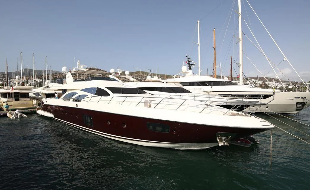 a boat in the water aboard YVONNE Yacht for Sale