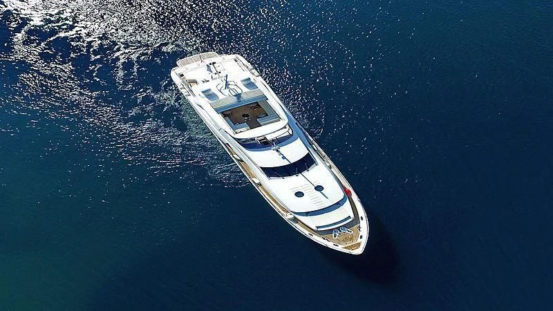 a boat in the water aboard YVONNE Yacht for Sale