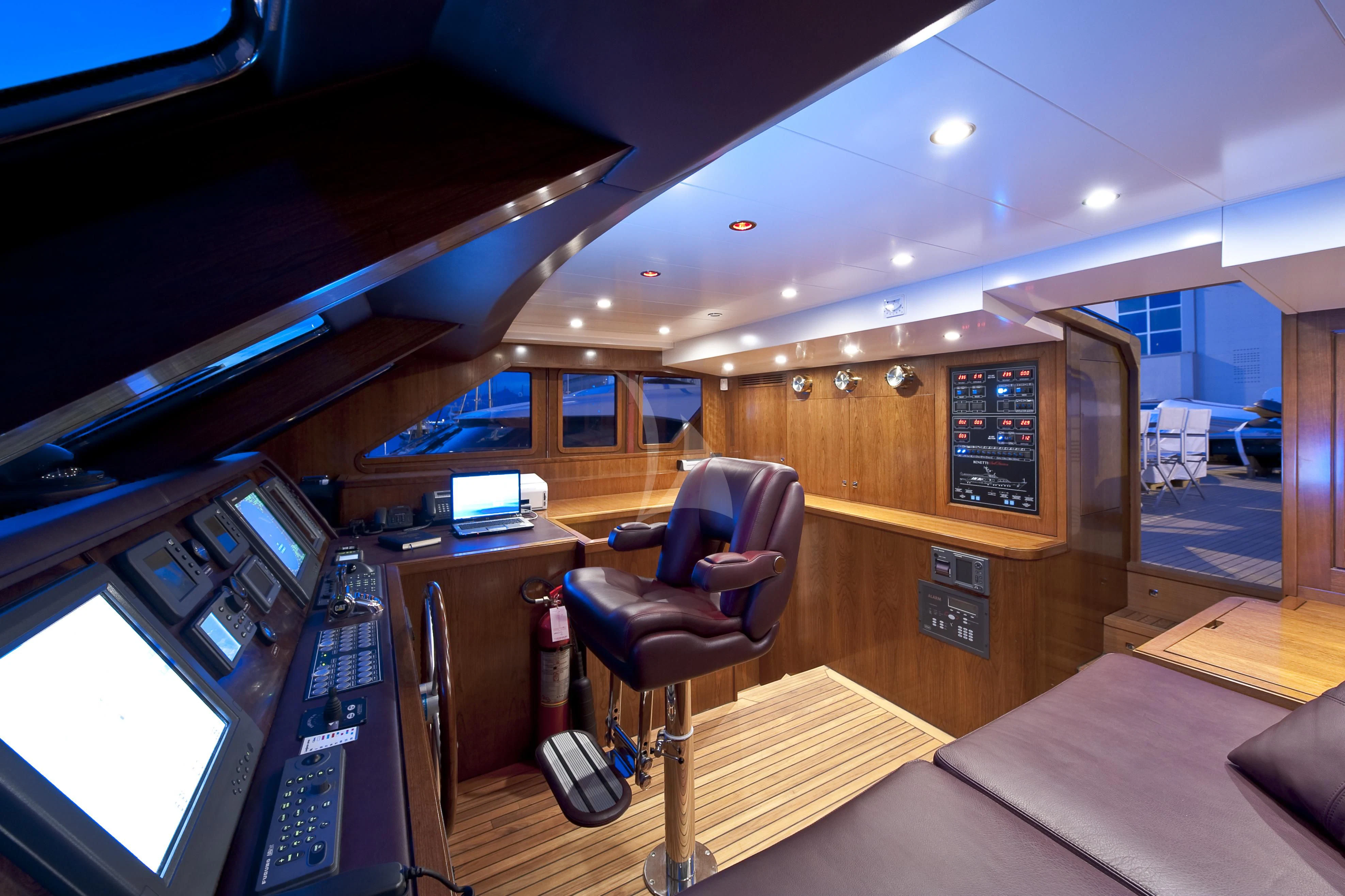 inside of a cabin aboard MRS. WHITE Yacht for Sale