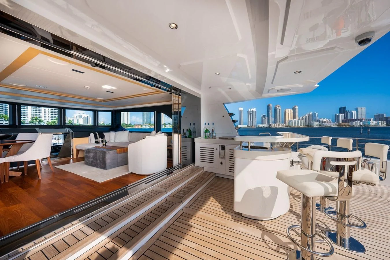 a room with a large pool aboard GOLD STAR Yacht for Charter