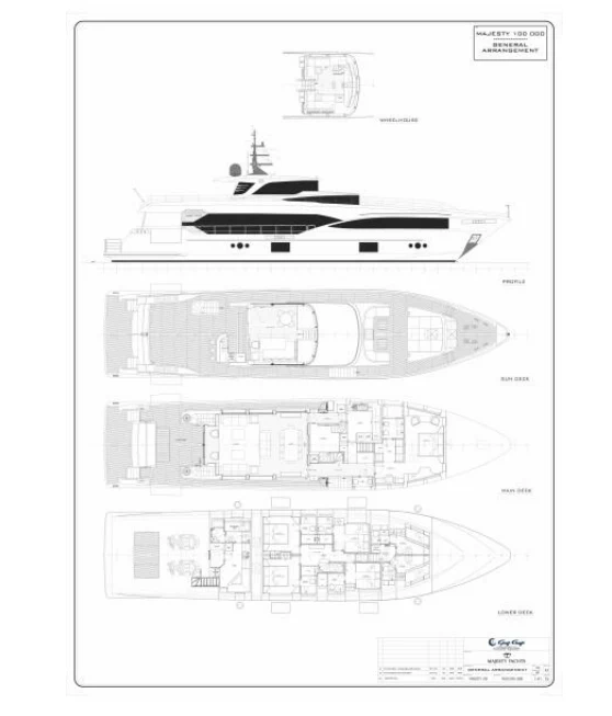 diagram aboard GOLD STAR Yacht for Charter