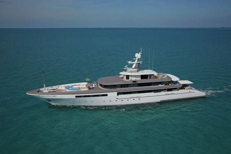 a boat in the ocean aboard ETERNITY Yacht for Sale