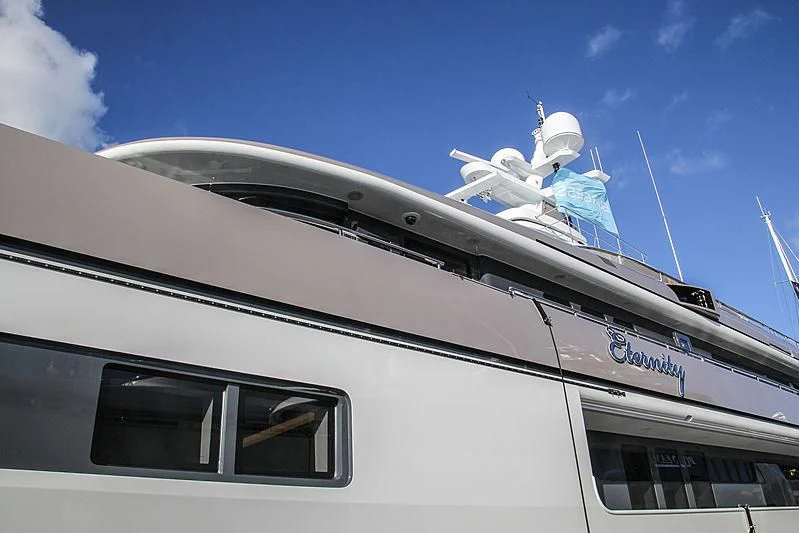 a person on a plane aboard ETERNITY Yacht for Sale