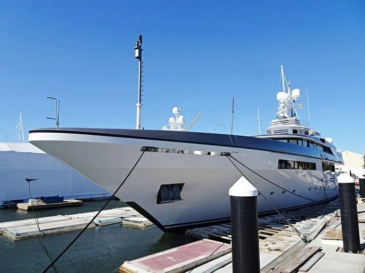a large white boat aboard ETERNITY Yacht for Sale