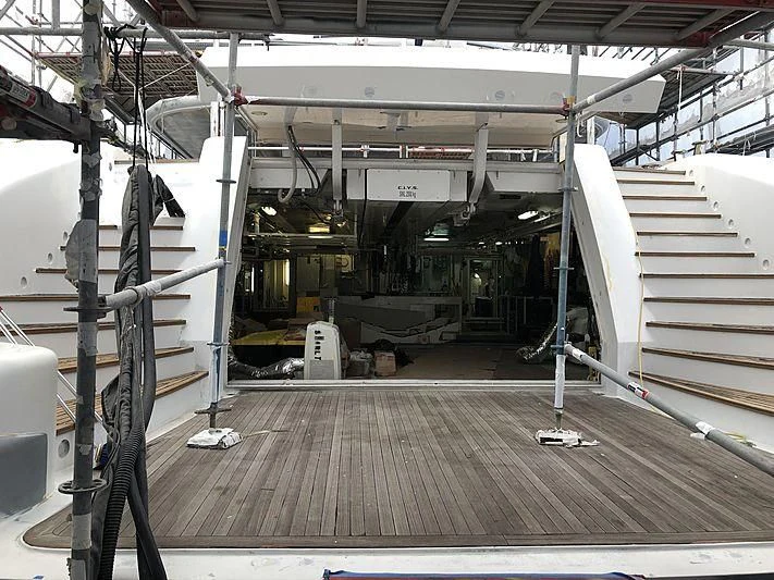 a large factory with large machines aboard ETERNITY Yacht for Sale