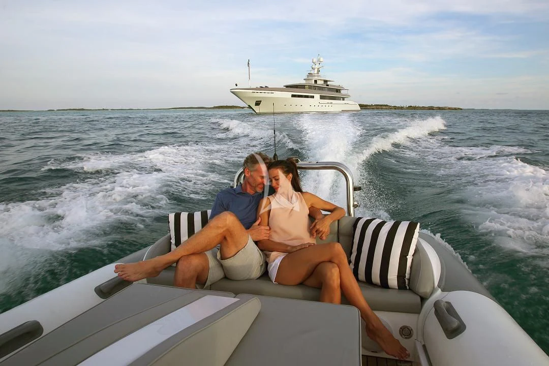 a group of people on a boat aboard ETERNITY Yacht for Sale